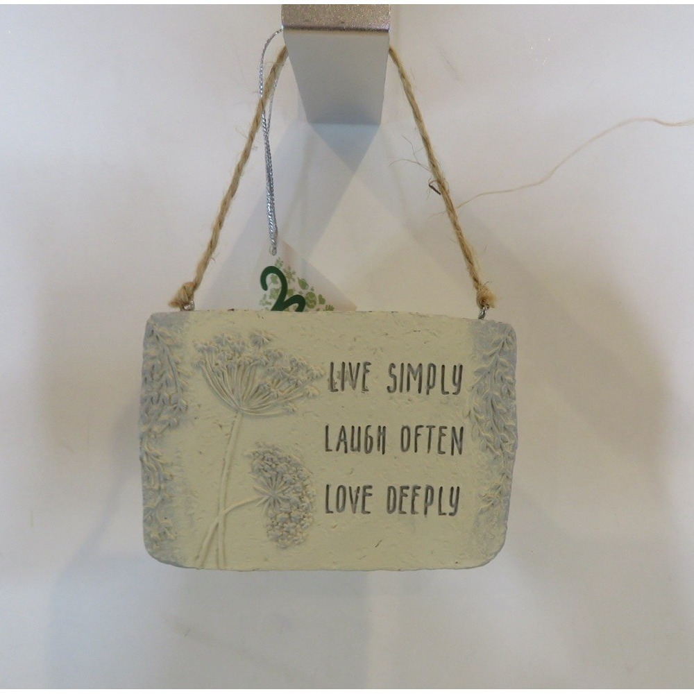 Midwest Seasons "Live Simply, Laugh Often, Love Deeply" Decorative Wall Plaque